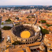 Aerial View Of Nimes, France